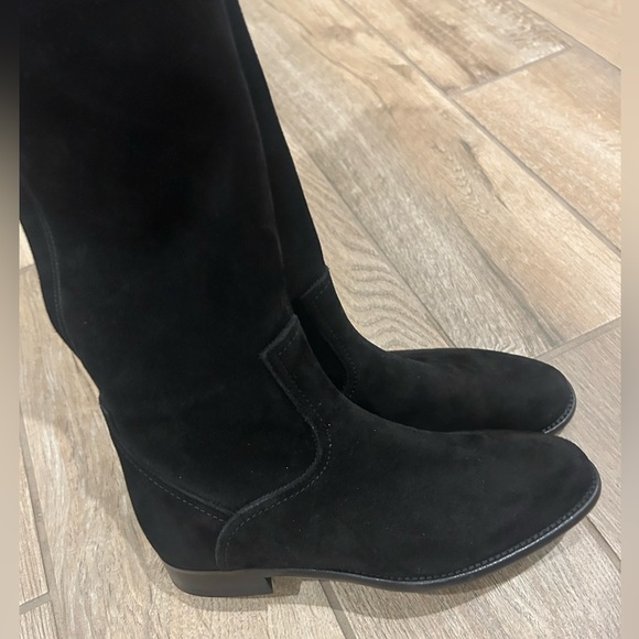 Ann Mashburn Women's Black Suede Knee-High Pull-On Boots Size 35 5 women’s NEW - Picture 6 of 11